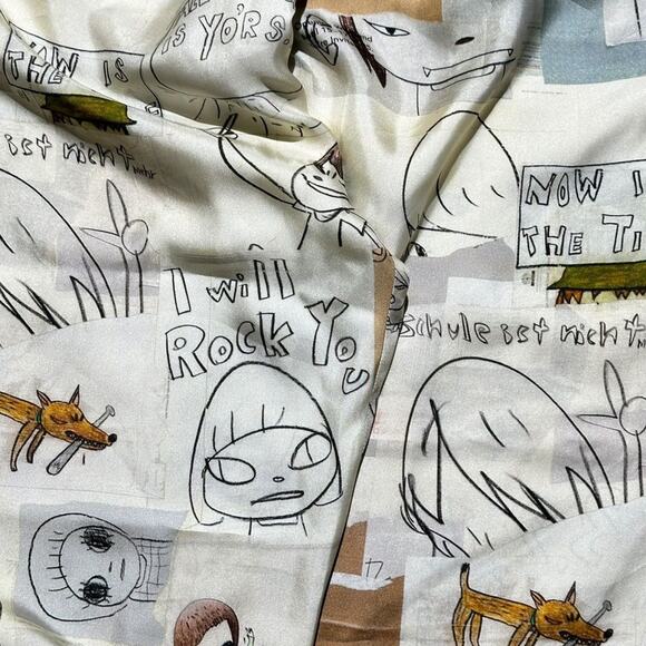 Yoshitomo Nara adjustable waist silk pants - Picture 3 of 6